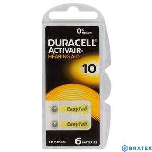 6 x baterie do aparatów suchowych Duracell ActivAir 10