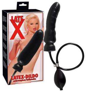 POMPOWANE LATEXOWE DILDO ANALNE LATEX DILDO - 2873871354