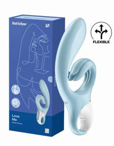 ELASTYCZNY WIBRATOR SATISFYER LOVE ME BLUE 2 SILNIKI USB - 2877131986