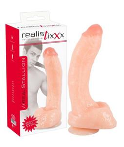 NATURALNE DILDO NA PRZYSSAWCE REAL STALLION 25,5CM - 2848496462