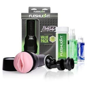 ZESTAW MASTURBATOR FLESHLIGHT PINK LADY ORIGINAL - 2860546978