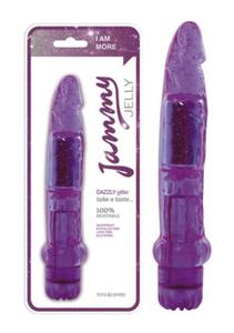 ELOWY WIBRATOR JAMMY JELLY DAZZLY GLITTER PURPLE - 2872508171