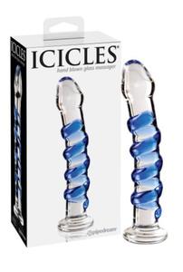 DILDO WAGINALNE SZKLANY KOREK ANALNY ICICLES NO. 5 - 2860547606