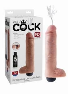 BARDZO REALISTYCZNE TRYSKAJCE DILDO Z JDRAMI 25CM - 2860547709