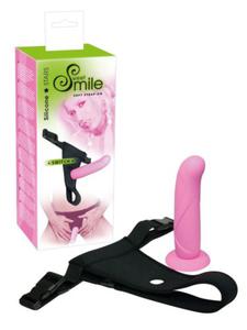 SILIKONOWY STRAP-ON DILDO DLA POCZTKUJCYCH SWITCH - 2871037854