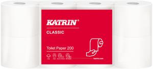 Dwuwarstwowy biay papier toaletowy 8 szt. Katrin Classic Toilet 200 - 2862444585