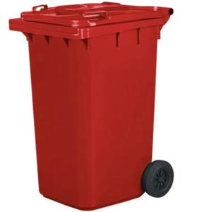 Pojemnik na odpady czerwony 240 litrowy - 2844488535