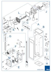 Schemat czesci serwisowych do Nice Wide L R10 - 2874107498