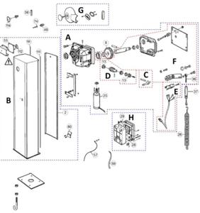 Schemat czesci serwisowych do Nice WIL 6 - 2874485810