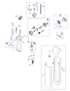 Schemat czesci serwisowych do Nice X-BAR - 2874856160