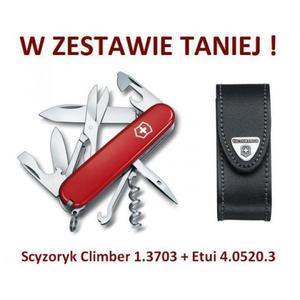 Scyzoryk Victorinox Climber Czerwony w zestawie z etui - 2876710991