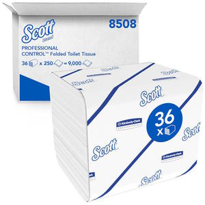 Kimberly-Clark Scott Control - Papier toaletowy w skadce, makulatura, 2-warstwy - 9000 odcinkw - 2860040375