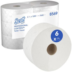 Kimberly-Clark Scott Control - Papier toaletowy centralnie odwijany, biay, 2-warstwy - Makulatura - 2860041059
