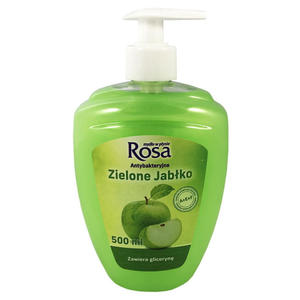 ROSA - Mydo antybakteryjne z pompk, 500 ml - Zielone jabko - 2864349433