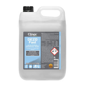 Clinex DezoFast - Pyn do mycia i dezynfekcji powierzchni, gotowy do uycia - 5 l - 2860041090