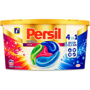 Persil Discs Color 4w1 Deep Clean - Kapsuki do prania kolorowych ubra, czterokomorowe - 28 sztuk - 2860041177