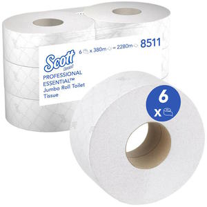 Kimberly-Clark Scott Maxi Jumbo - Duy papier toaletowy w roli, 2-warstwy, makulatura - 6 rolek - 2860041181