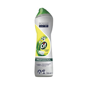 Cif Professional Cream Lemon - Mleczko do czyszczenia z mikrokrysztakami, cytrynowe - 750 ml - 2860041281