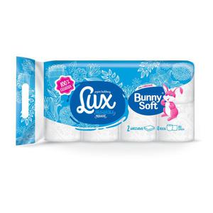 Bunny Soft Lux - Mikki papier toaletowy, 2-warstwy, celuloza - 8 rolek - 2855896116