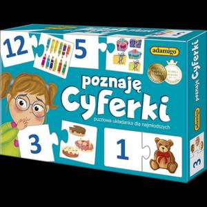 ADAMIGO GRA PUZZLOWA POZNAJ CYFERKI 4+ - 2875641454