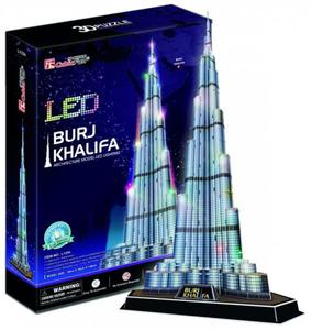 CUBICFUN PUZZLE 3D LED BURJ KHALIFA 136 EL. 7+ - 2875526238