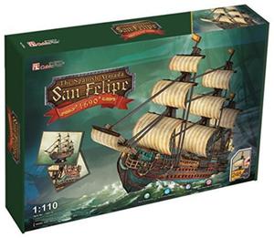 CUBICFUN PUZZLE 3D AGLOWIEC THE SPANISH ARMADA SAN FELIPE 248 EL. 8+ - 2864121784