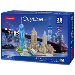 CUBICFUN PUZZLE 3D CITY LINE NEW YORK 123EL. 8+ - 2877577243