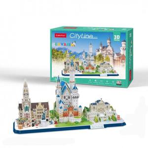 CUBICFUN PUZZLE 3D CITY LINE BAWARIA 178El. 8+ - 2877577244