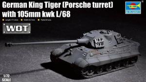 TRUMPETER KING TIGER 105MM KWH L/68 PORSCHE TURRET 07161 SKALA 1:72 - 2878849268