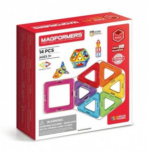 MAGFORMERS KLOCKI MAGNETYCZNE 14 EL. 3+ - 2876434006