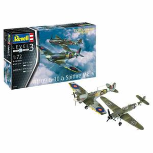 REVELL BF109G-10+SPITFIRE MK.V 03710 SKALA 1:72 - 2878391799