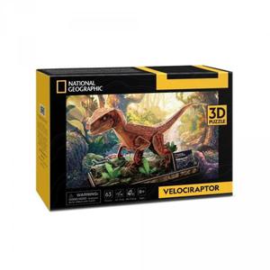 CUBICFUN PUZZLE 3D NATIONAL GEOGRAPHIC - WELOCIRAPTOR 63EL. 8+ - 2878392055