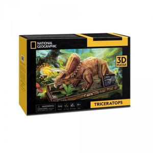 CUBICFUN PUZZLE 3D NATIONAL GEOGRAPHIC - TRICERATOPS 44EL. 8+ - 2878392058