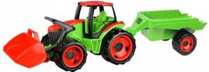 LENA TRAKTOR Z YK I PRZYCZEP CZERWONO-ZIELONY 100CM 3+ - 2876525432