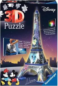 RAVENSBURGER PUZZLE 3D BUDYNKI NOC WIEA EIFFLA DISNEY 216EL. 12+ - 2878392343