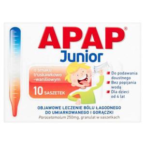 Apap Junior Granulat w saszetkach o smaku truskawkowo-waniliowym 10 saszetek - 2874248408