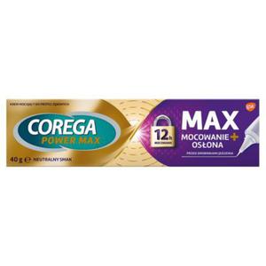 Corega Power Max Wyrb medyczny krem mocujcy do protez zbowych neutralny smak 40 g - 2874248825