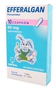 Efferalgan 80 mg, 10 czopkw - 2874249063