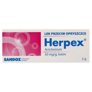 Herpex Krem lek przeciw opryszczce 50 mg/g 2 g - 2874249465