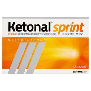 Ketonal Sprint 25 mg Lek 12 sztuk - 2874249657