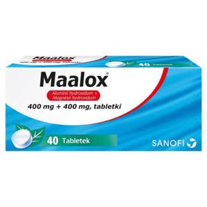 Sanofi Maalox 400 mg + 400 mg Tabletki 40 sztuk - 2876984817