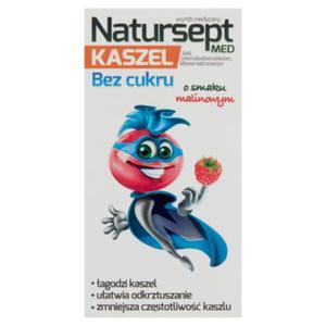 Natursept Med Kaszel Wyrb medyczny lizaki bez cukru o smaku malinowym 48 g (6 x 8 g) - 2874250076