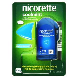 Nicorette Coolmint Tabletki do ssania 2 mg 20 sztuk - 2874250134