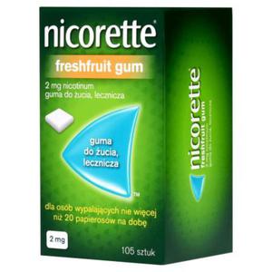 Nicorette Freshfruit Gum Guma do ucia lecznicza 2 mg 105 sztuk - 2874250135