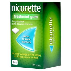 Nicorette Freshmint Gum Guma do ucia lecznicza 2 mg 105 sztuk - 2874250136