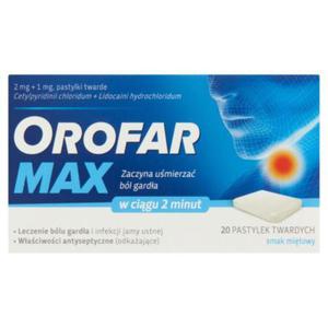 Orofar Max Pastylki smak mitowy 20 sztuk - 2874250412