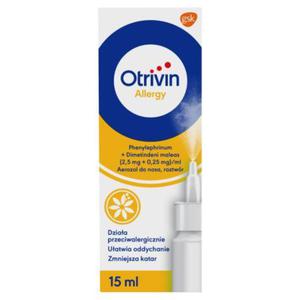 Otrivin Allergy 2,5 mg + 0,25 mg Aerozol do nosa 15 ml - 2874250444