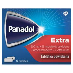 Panadol Extra 500 mg + 65 mg Tabletki powlekane 12 sztuk - 2874250459