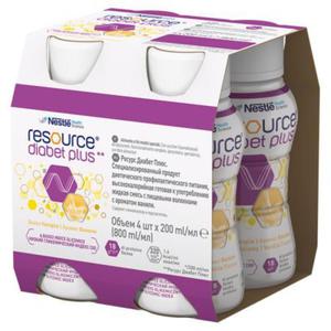 Nestl Resource Diabet Plus Preparat odywczy w pynie smak waniliowy 800 ml (4 x 200 ml) - 2874250776