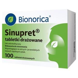 Bionorica Sinupret Tabletki draowane 100 sztuk - 2874250962